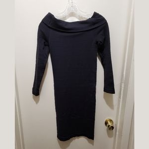 Off The Shoulder Stretchy Black Dress